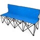 preview thumbnail 10 of 8, 6-Foot Portable Folding 4 Seat Bench with Back