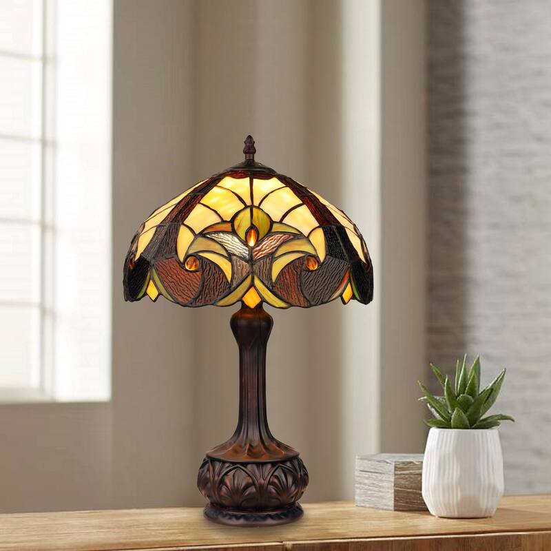 Tiffany Style Victorian Design 1 Light Table Lamp - 18.3 inches high