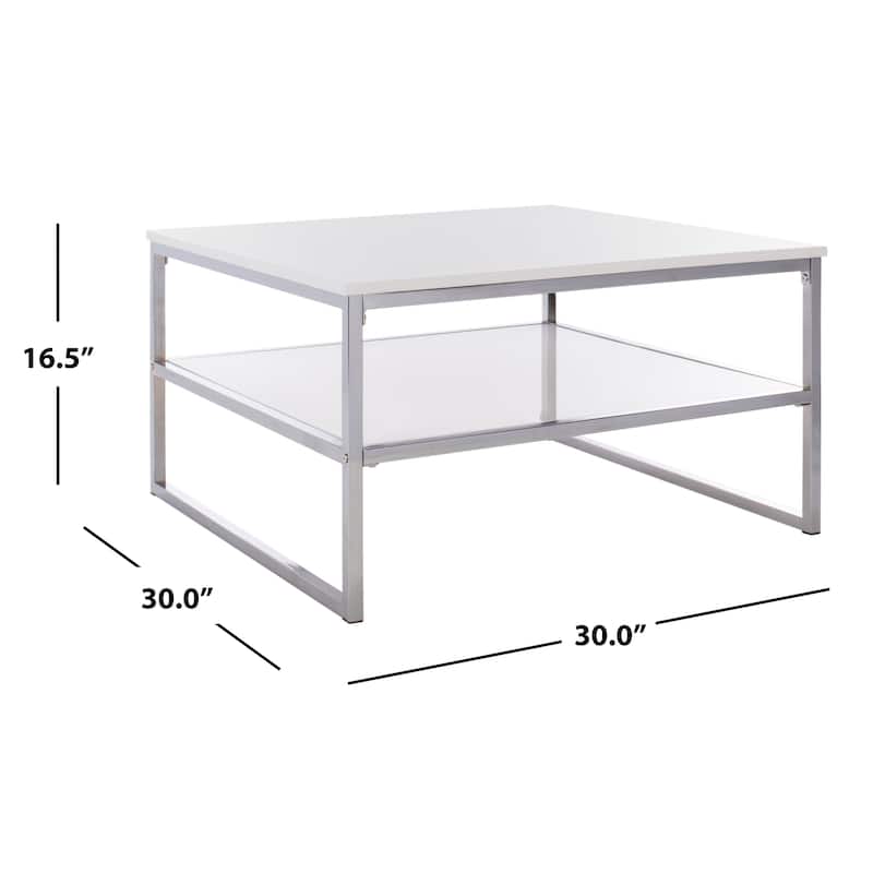 SAFAVIEH Aliza 2-Tier Modern Glam Square Coffee Table - 30" x 30" x 16.5"