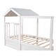 preview thumbnail 5 of 6, White Twin Size House Bed with Roof Window and Drawer