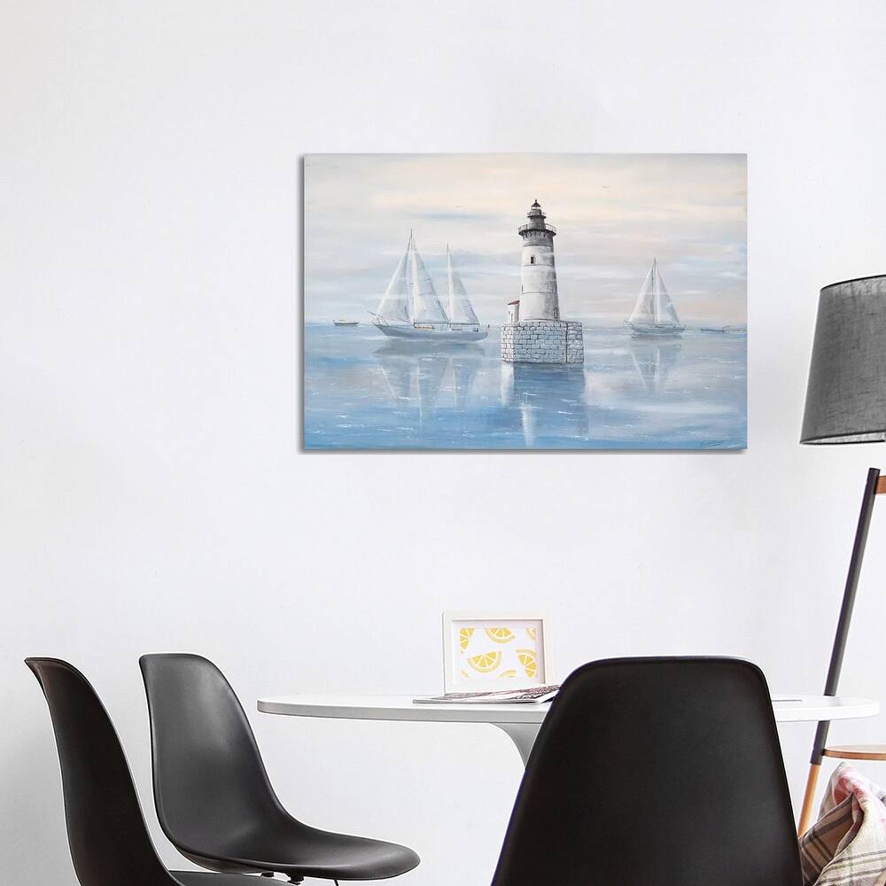 iCanvas "Detroit River Lighthouse" by Jim Williams Canvas Print