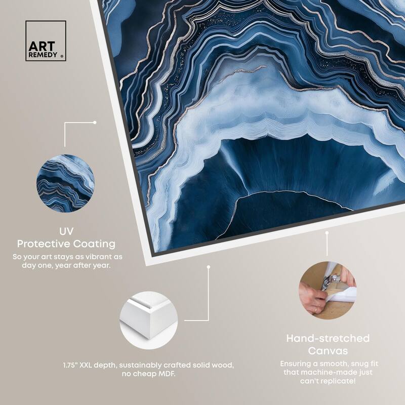 Azure Abyss Layers Canvas by Art Remedy