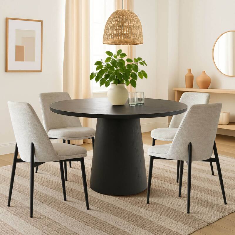 Upholstered Back Dining Chair (Set Of 4) - Beige