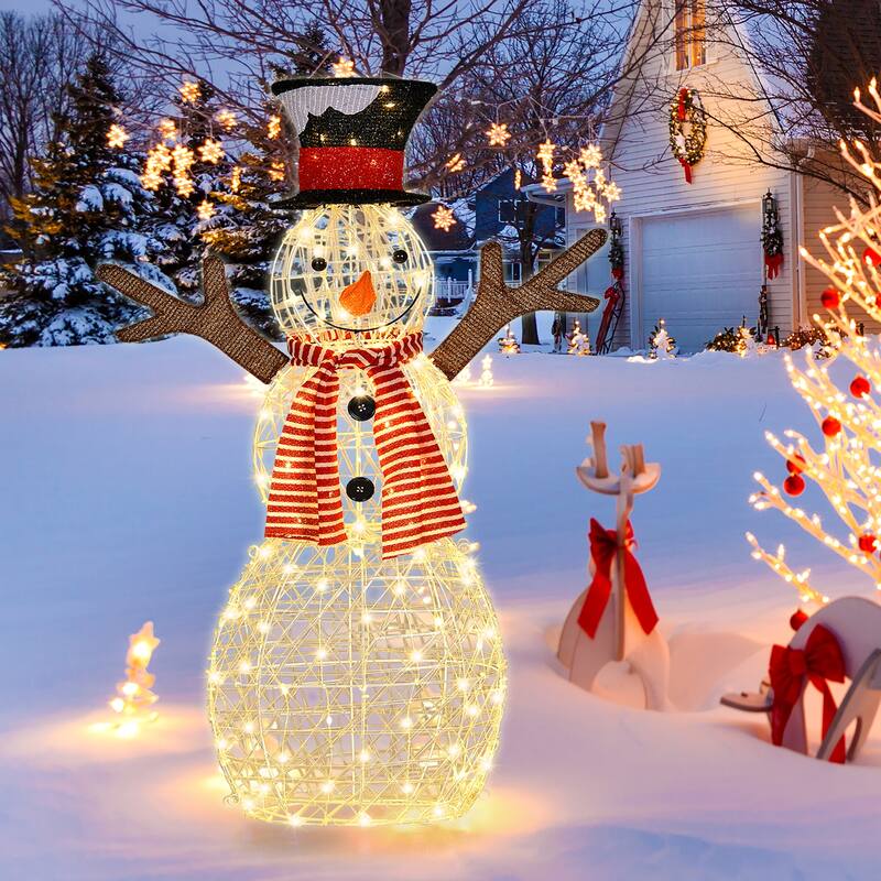 Christmas Outdoor Lighted Snowman Yard Decorations with LED Lights