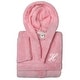 preview thumbnail 46 of 69, Sweet Kids 100% Polyester SUPER PLUSH Double Brushed Hooded Bathrobe with White Script Monogram H - Large