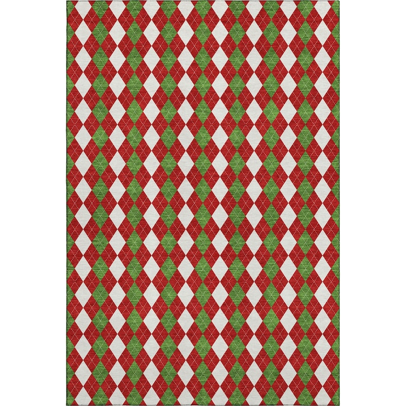 Premium Washable Super Soft Argyle Mayfield Rug