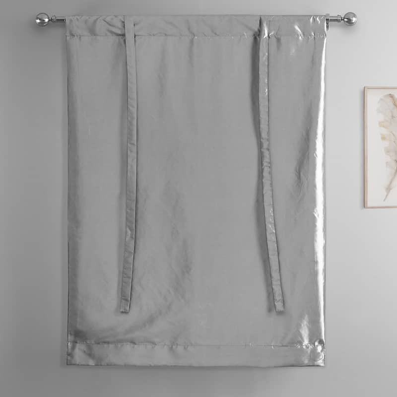 Exclusive Fabrics Faux Silk Taffeta Tie-Up Window Shade (1 Panel)