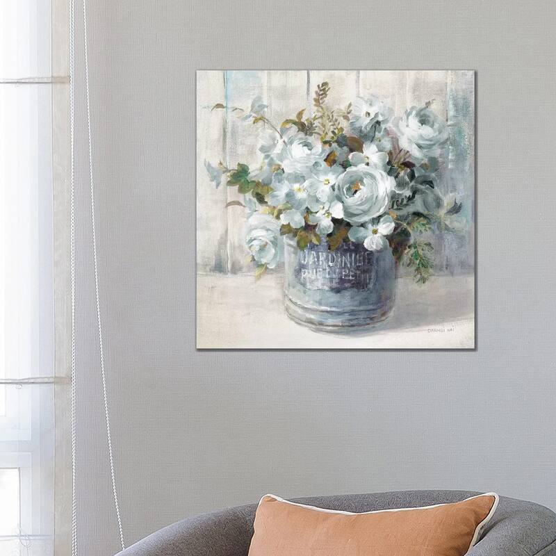 iCanvas "Garden Blooms I Blue Crop" by Danhui Nai Canvas Print - 26x26x1.5