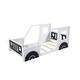 preview thumbnail 13 of 16, Twin Size Classic Car-Shaped Bed,Platform Bed with Wheels and Headboard and Footboard