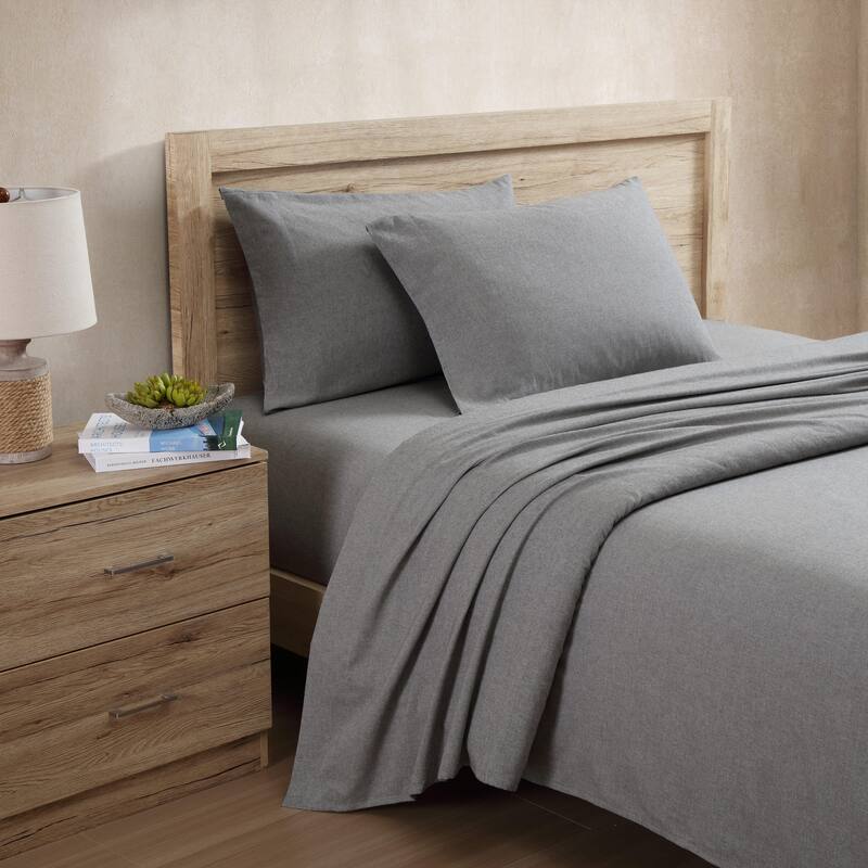 Tommy Bahama Paradise Twill Solid Sheet Set - Charcoal - King