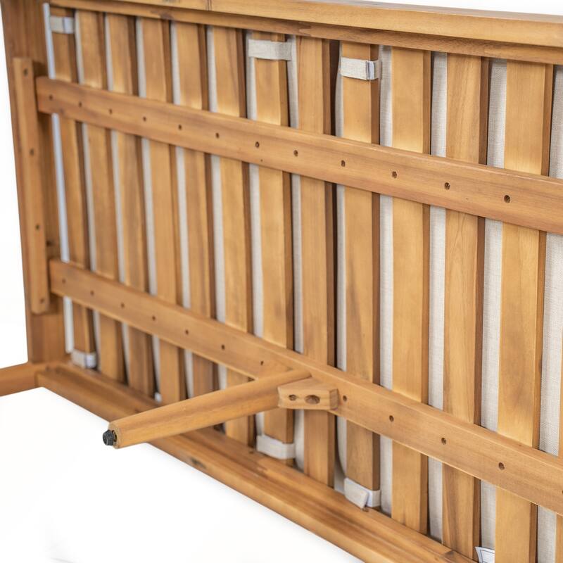 Outdoor Acacia Wood Loveseat