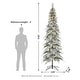 preview thumbnail 20 of 42, Glitzhome Pre-Lit Flocked Pencil Spruce Artificial Christmas Tree with Warm White Lights