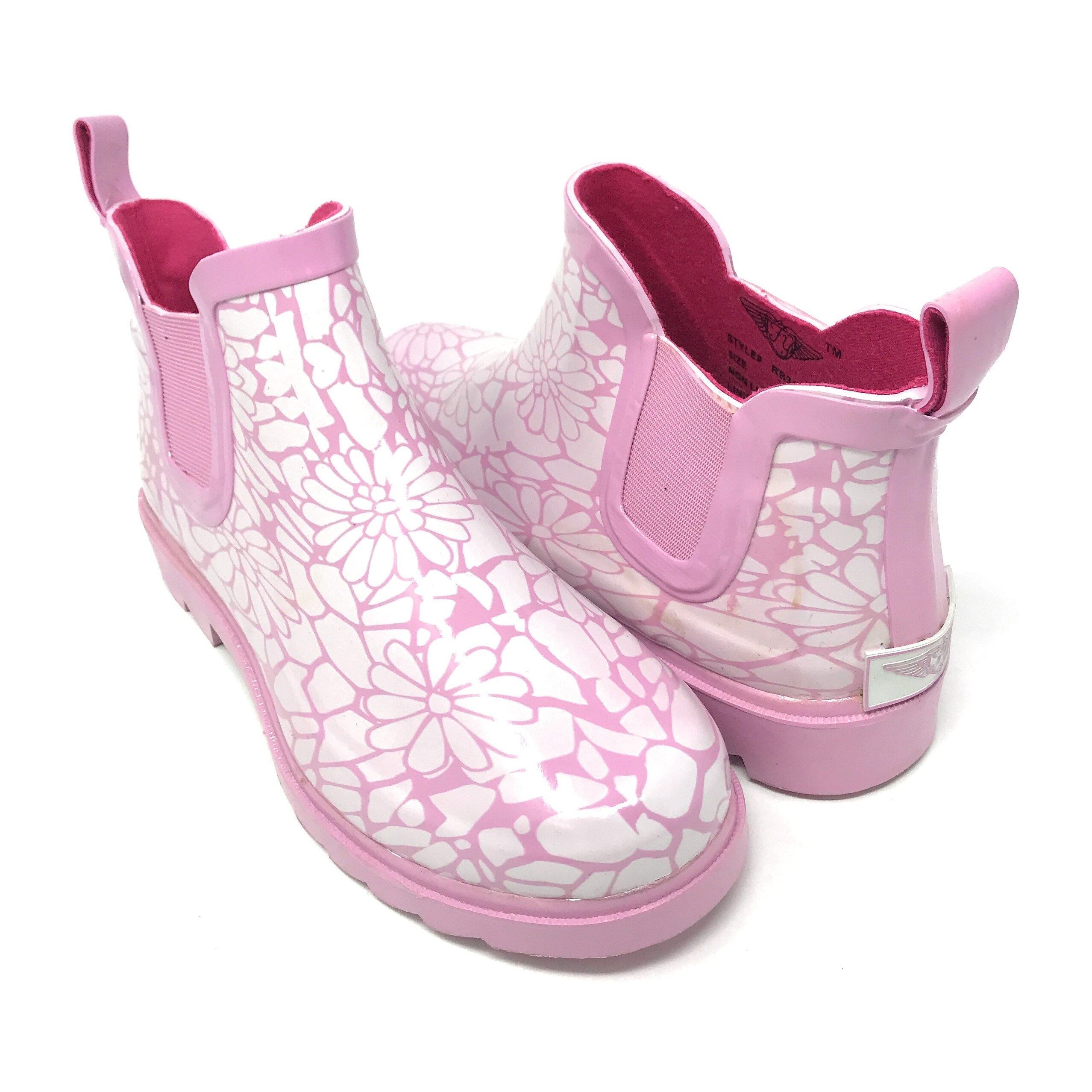 floral rubber shoes