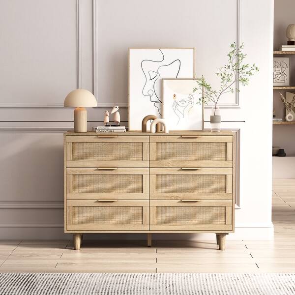grey wicker dresser David Francis