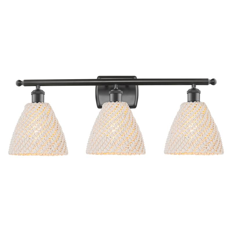 Innovations Lighting Endless Possibilities Ballston - Bristol Natural - 3 Light 28" Bath Vanity Light - Oil Rubbed Bronze