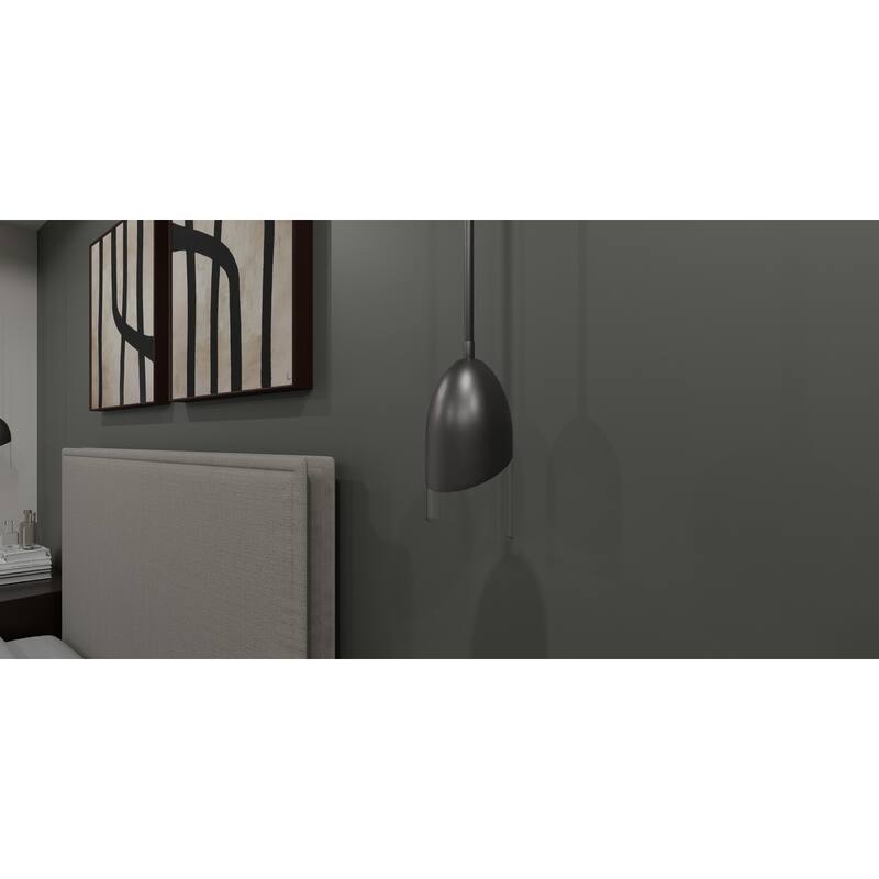 Haynes 1-Light Black Chrome Mini Pendant Light