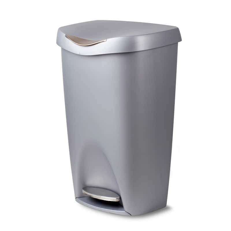 Umbra BRIM Step Trash Can - Silver
