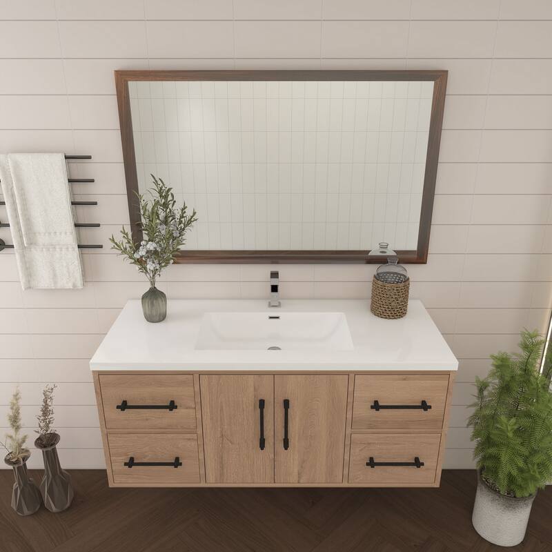 Victoria 48'' Wall-mounted Vanity with Reinforced Acrylic Sink - 47.5