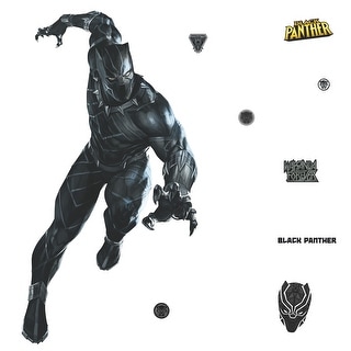 Black Black Panther Giant Wall Decals by RoomMates