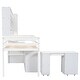 preview thumbnail 14 of 29, Efficient Twin Size Wooden Loft Bed Big Storage, Under-bed Desk, Drawers and Integrated Wardrobe, Mobile Workstation, White