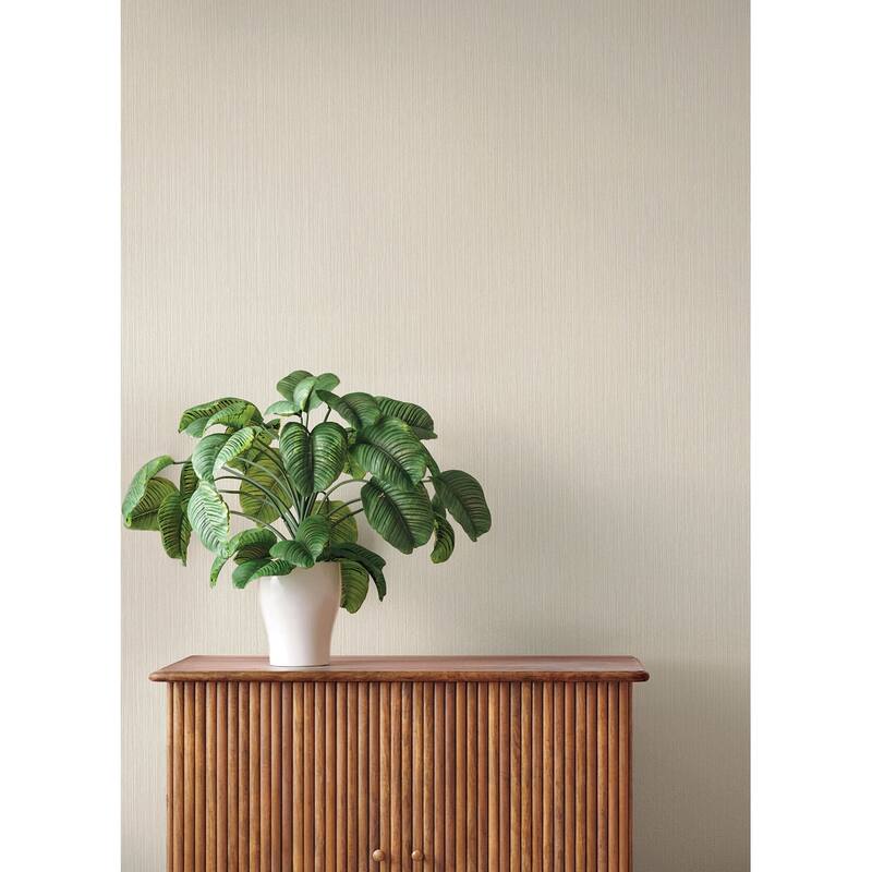 A-Street Prints Ewan Bone Textured Stripe Wallpaper