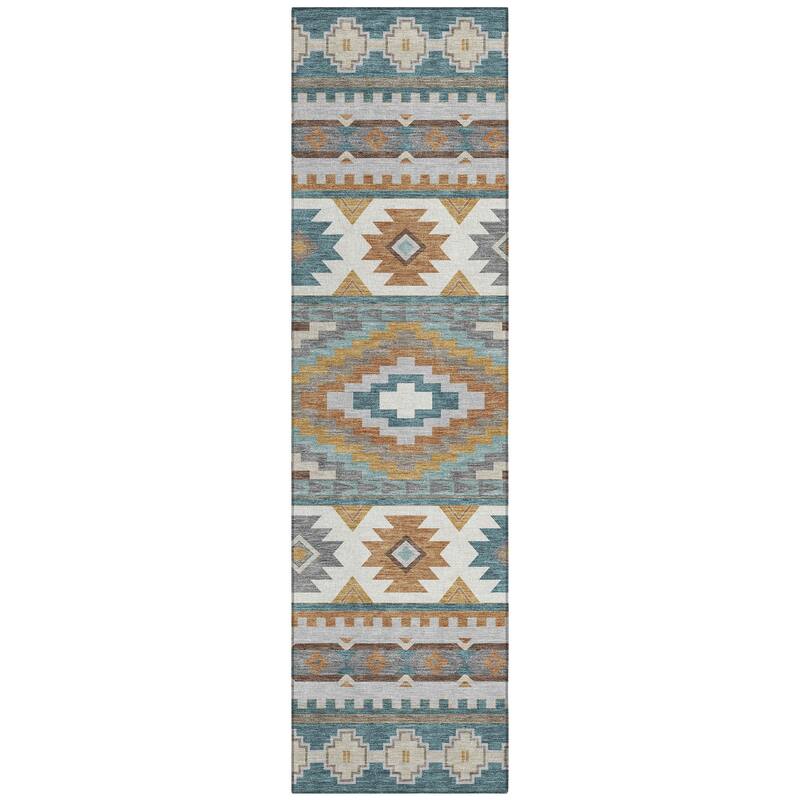 Machine Washable Indoor/ Outdoor Modern Ottawa Chantille Rug