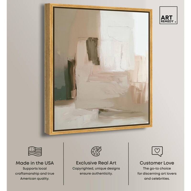 Calm in Texture Canvas by Art Remedy