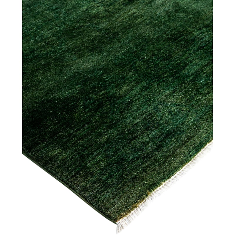 Overdyed One-of-a-Kind Hand-Knotted Area Rug - Green - 12' 1" x 15' 8"