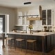 preview thumbnail 2 of 19, Modern Minimalist 3/5-Light Black Gold LED Chandelier Linear Kitchen Island Pendant Lights for Dining Room