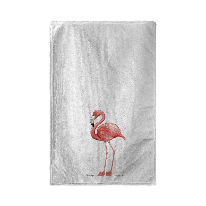 Flamingos - White Kitchen Towel - 16x25