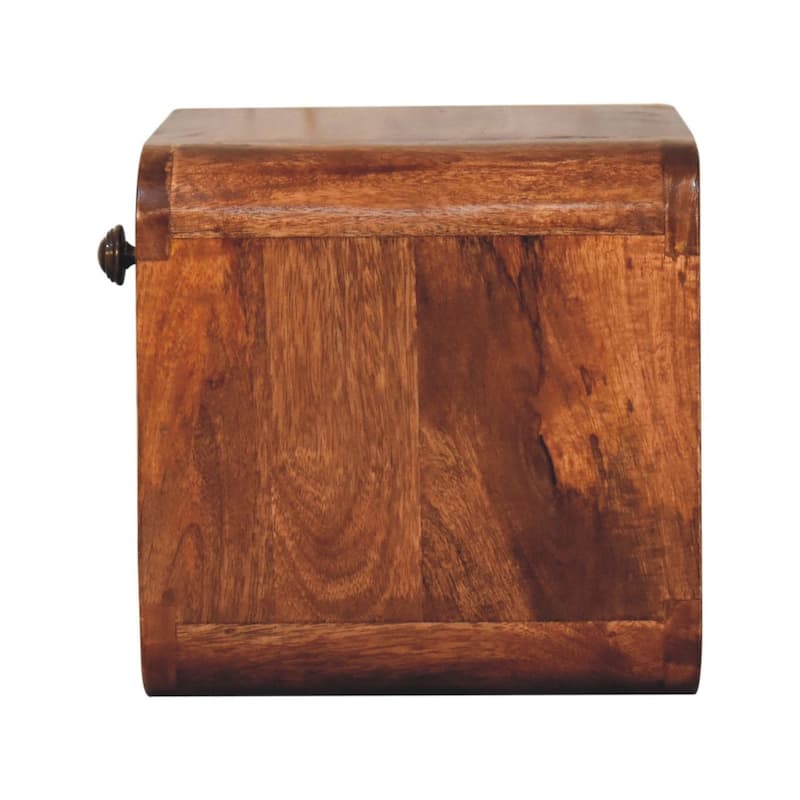 Artisan Furniture Solid Wood Mini Honey Caramel Wall Mounted Bedside with Open Slot