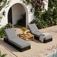 preview thumbnail 63 of 112, Patio Recline Chairs Adjustable Chaise Lounge with Cushions (Set of 2)