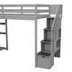 preview thumbnail 15 of 14, Twin size Loft Bed with Storage Drawers and Stairs,Wooden Loft Bed with Shelves