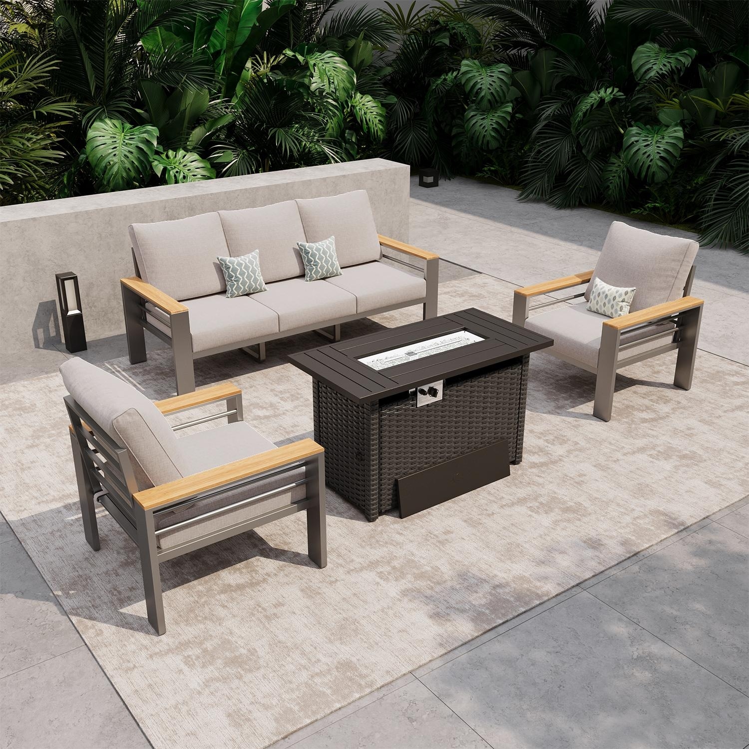 AOXUN Aluminum Outdoor Patio Furniture Set