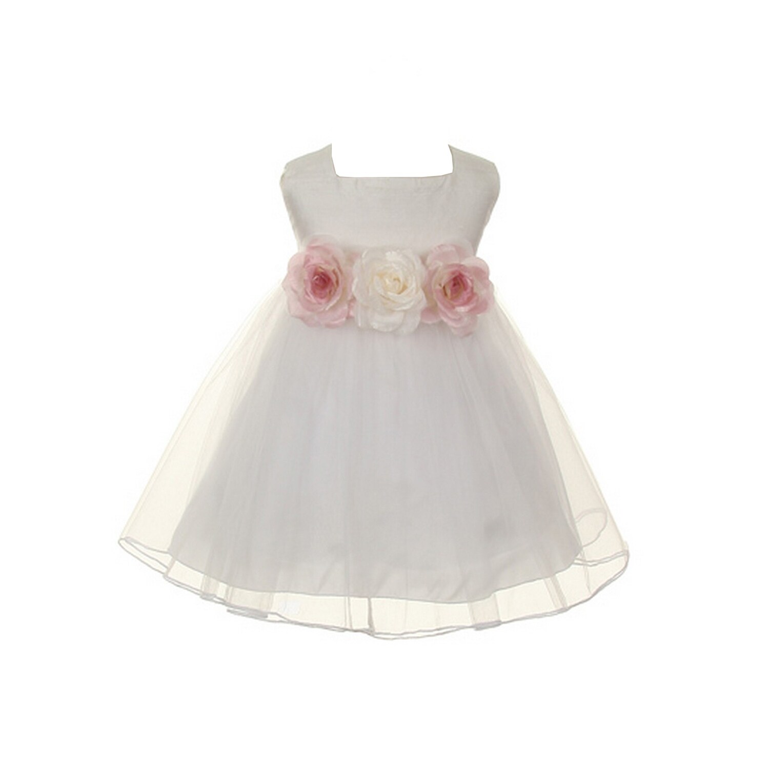 baby girl white flower girl dress