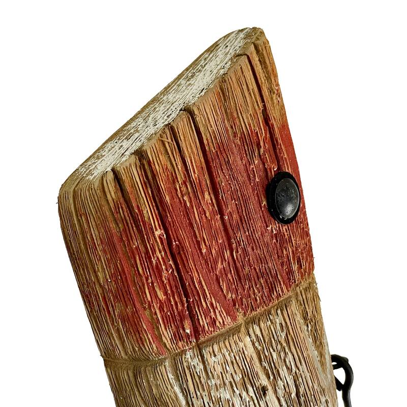 Rustic Wooden Fishing Lure Wall Hook 14In Coastal Nautical Decor - 14 X 4 X 1.75 inches