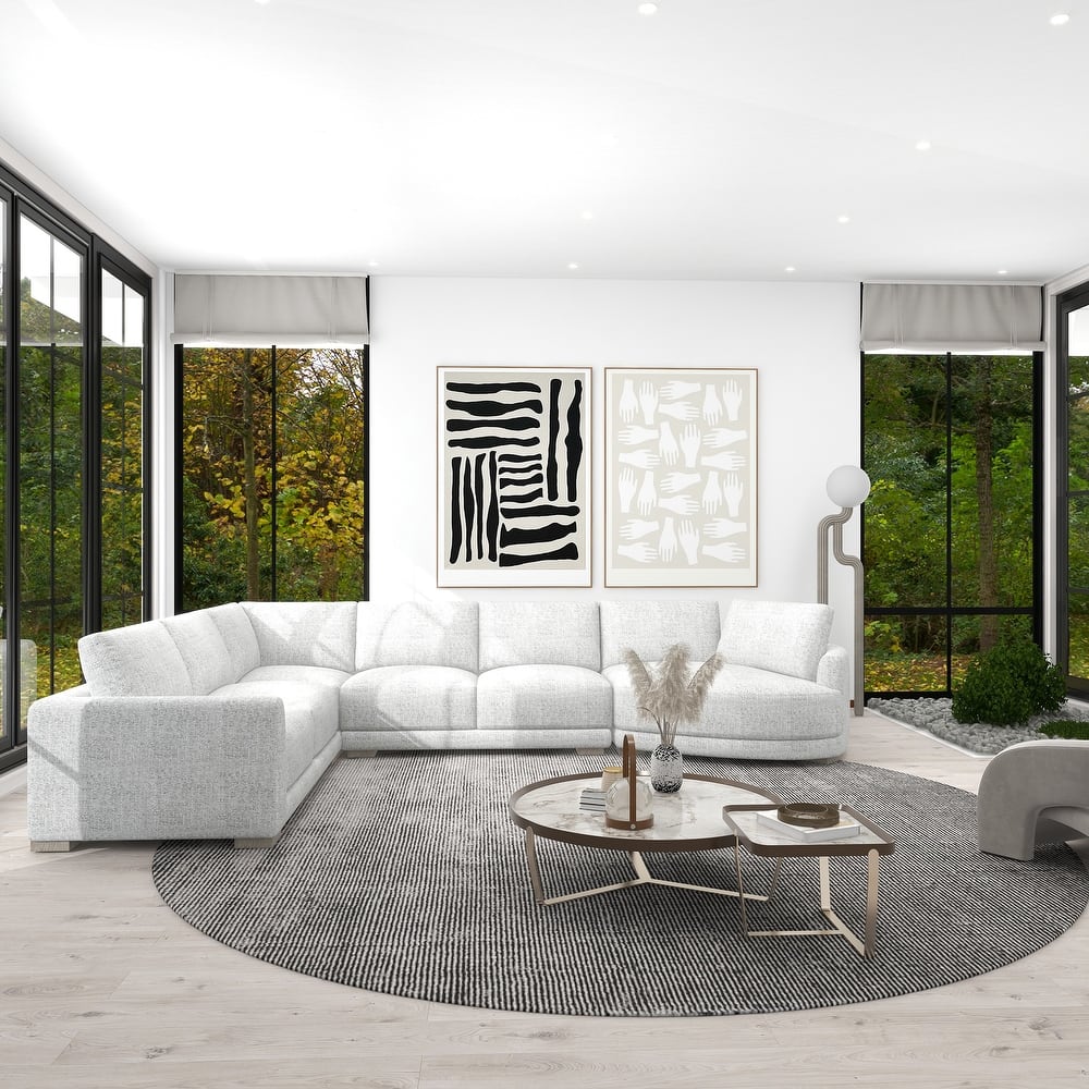 Laguna 165.5" L-Shape Modular Sectional Sofa with Chaise Lounge