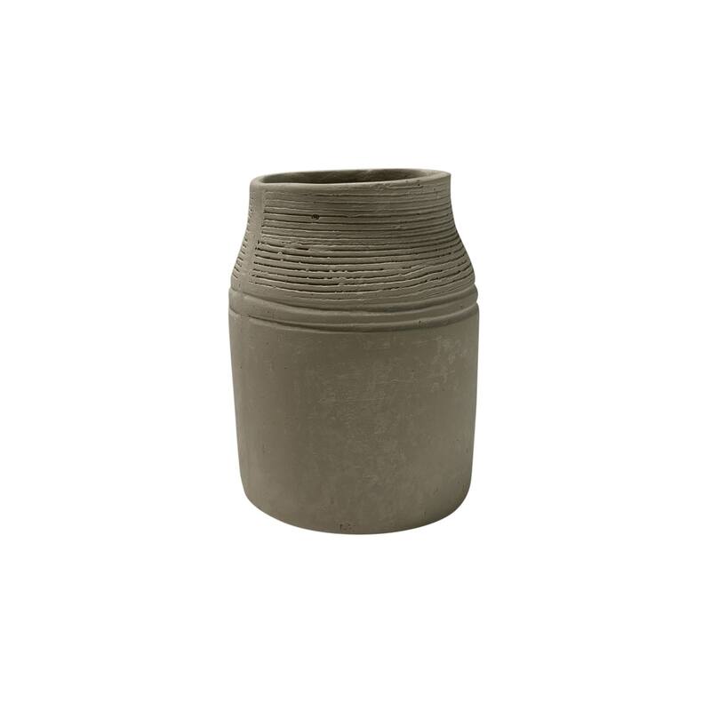Paper Mache Vase Eco Mix Natural White H 6.3" & Dia 5.5" - White