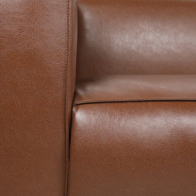 84.25" Fabric 3-Seater contemporary style Sofa with Birch Wood Legs for living room