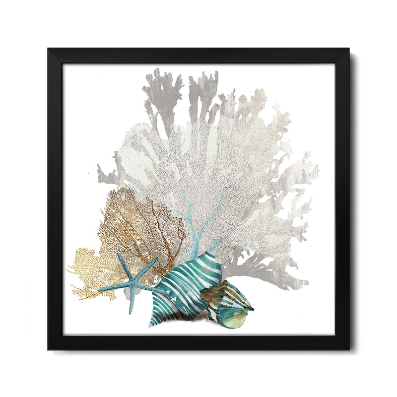 Coral IV Premium Framed Poster by Aimee Wilson - Black - 16x16x1
