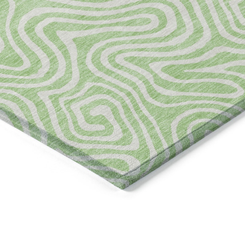 HomeRoots Abstract Transitional Rectangle Outdoor Rug