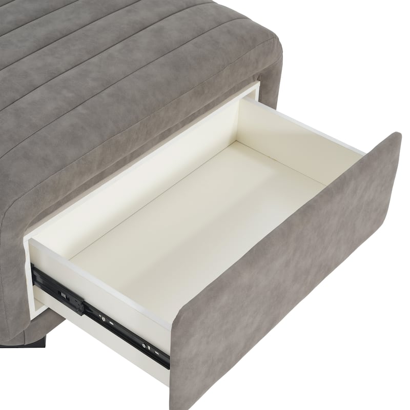 Christopher Knight Home - Zaka Faux Leather Channel Tufted Ottoman