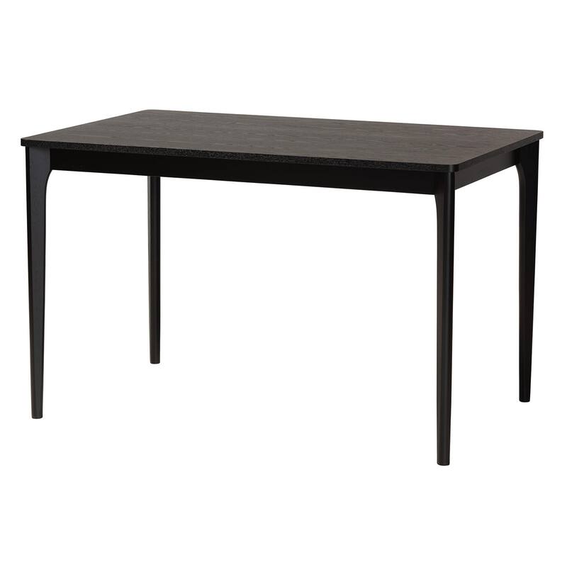 Darrion Mid-Century Modern Fabric and Finished Wood Dining Set