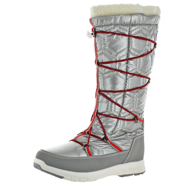 Shop Khombu Women S Slalom Quilted Tall Waterproof Snow Winter Boots Overstock 23033513