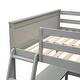 preview thumbnail 17 of 55, Full Loft Bed with Shelves, Desk, and Ladder, Space-Saving Wood Frame