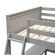 preview thumbnail 17 of 55, Full Size Wooden Loft Bed with Desk and Shelves, Space-Saving Design
