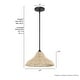 preview thumbnail 3 of 3, Hunter Agoura Boho Rattan Pendant - Kitchen, Bedroom, Living Room, Dining Room, Entry - Transitional, Coastal