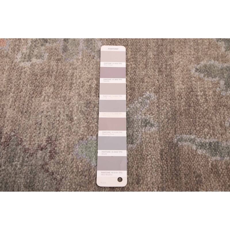 ECARPETGALLERY Hand-knotted Modern Oushak Grey Wool Rug - 7'9 x 9'11