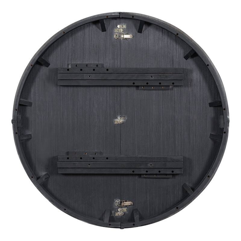 Spruce & Spring Round Dining Table Set for 4, Extendable 5-Piece Mid Century Modern Farmhouse Table with Upholstered Chairs