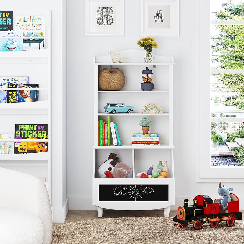 UTEX Kids Bookshelf and Toy Storage Open Bookshelf and Toy Organizer Cabinet